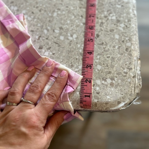 NWOT Sugar Thrillz pink heart plaid gingham flower button details Small - Picture 9 of 9